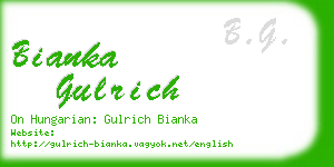 bianka gulrich business card